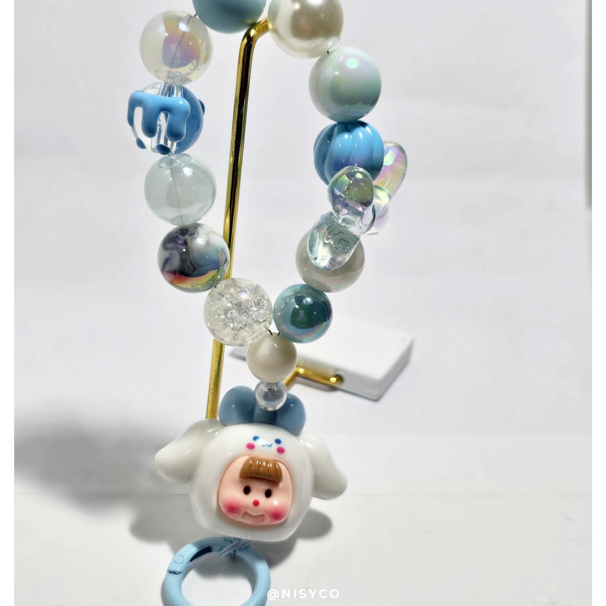 DUOMEI SANRIO handmade with painted beads, beads, keychain or phone charm Kawaii Japan | HelloKitty, Keroppi, Pochacco, Cinnamoroll