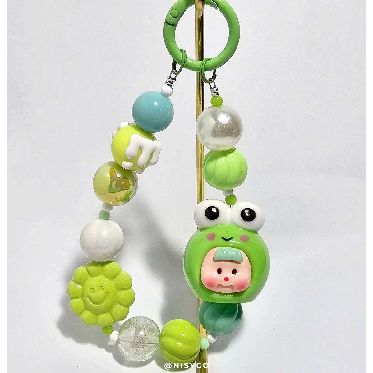 DUOMEI SANRIO handmade with painted beads, beads, keychain or phone charm Kawaii Japan | HelloKitty, Keroppi, Pochacco, Cinnamoroll