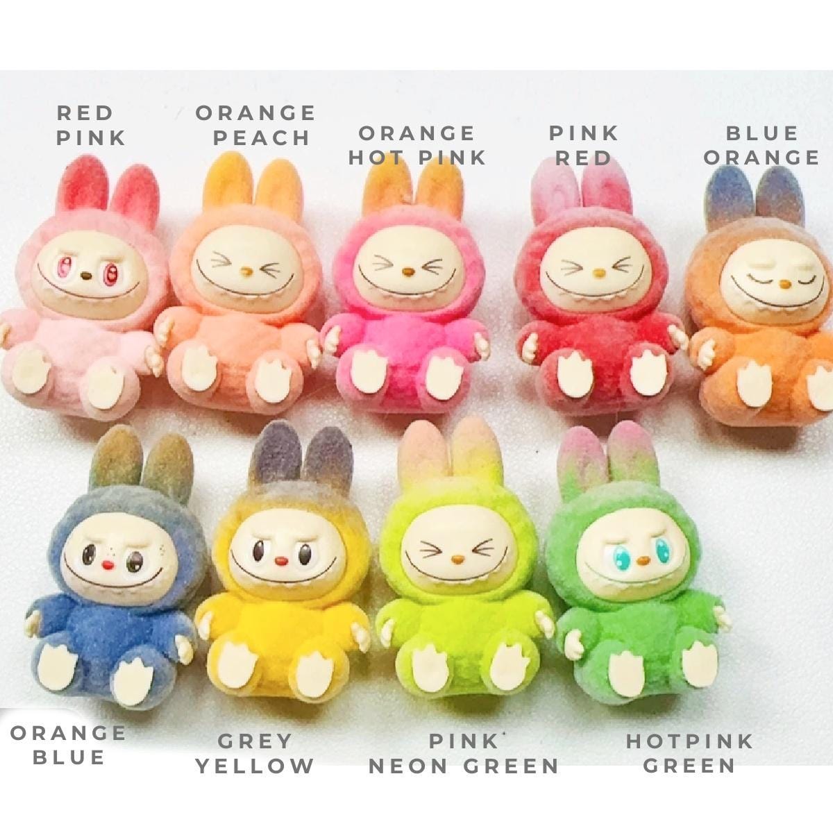 Exclusive * Labubu The Monsters short fur Bean! one-of-a-kind handmade - keychain or phone charm, Gift, Mother's Day