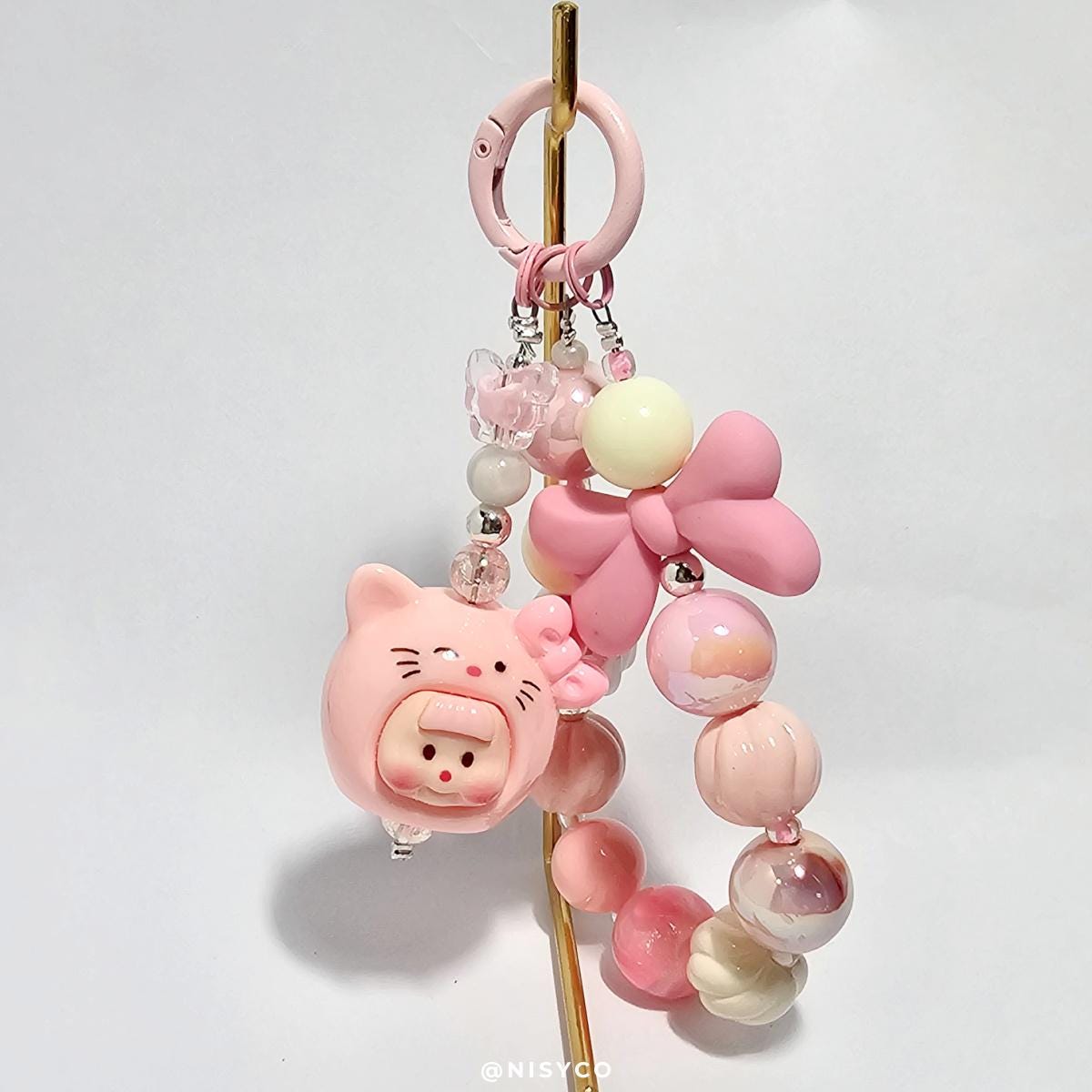 DUOMEI SANRIO handmade with painted beads, beads, keychain or phone charm Kawaii Japan | HelloKitty, Keroppi, Pochacco, Cinnamoroll