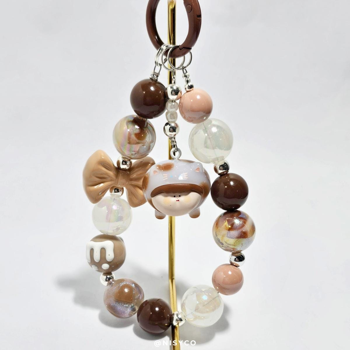 Authentic AMLSS Bean handmade painted beads keychain or phone charm Kawaii Japan | Cute Chain Christmas Gift
