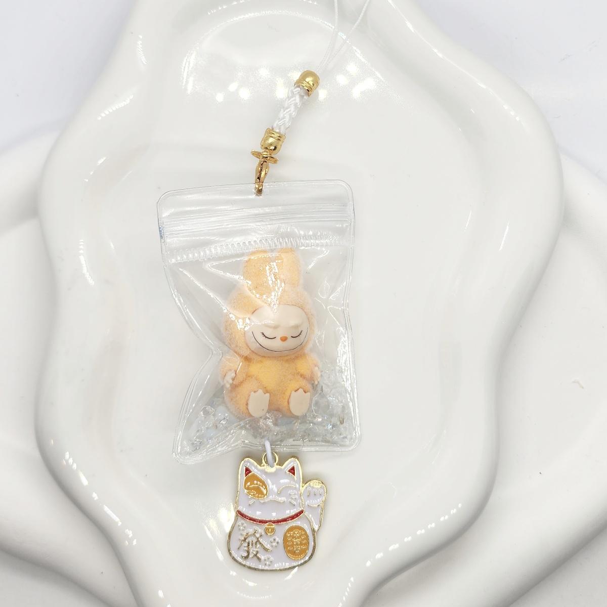Labubu The Monsters simple soft short fur Bean in bag carrying case!