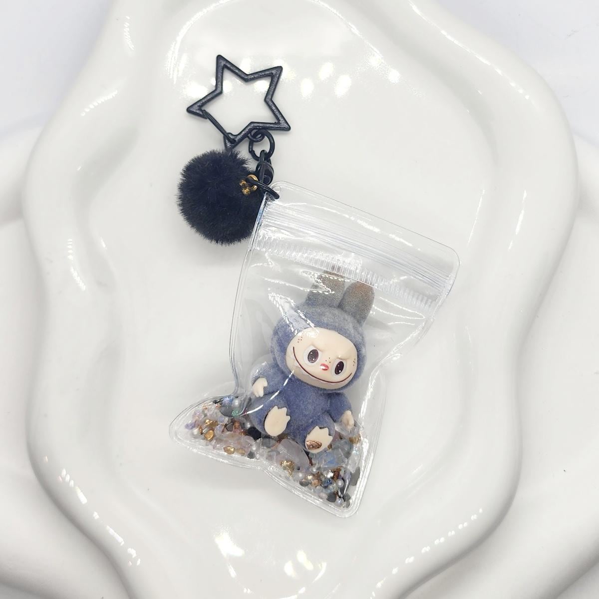 Labubu The Monsters simple soft short fur Bean in bag carrying case!