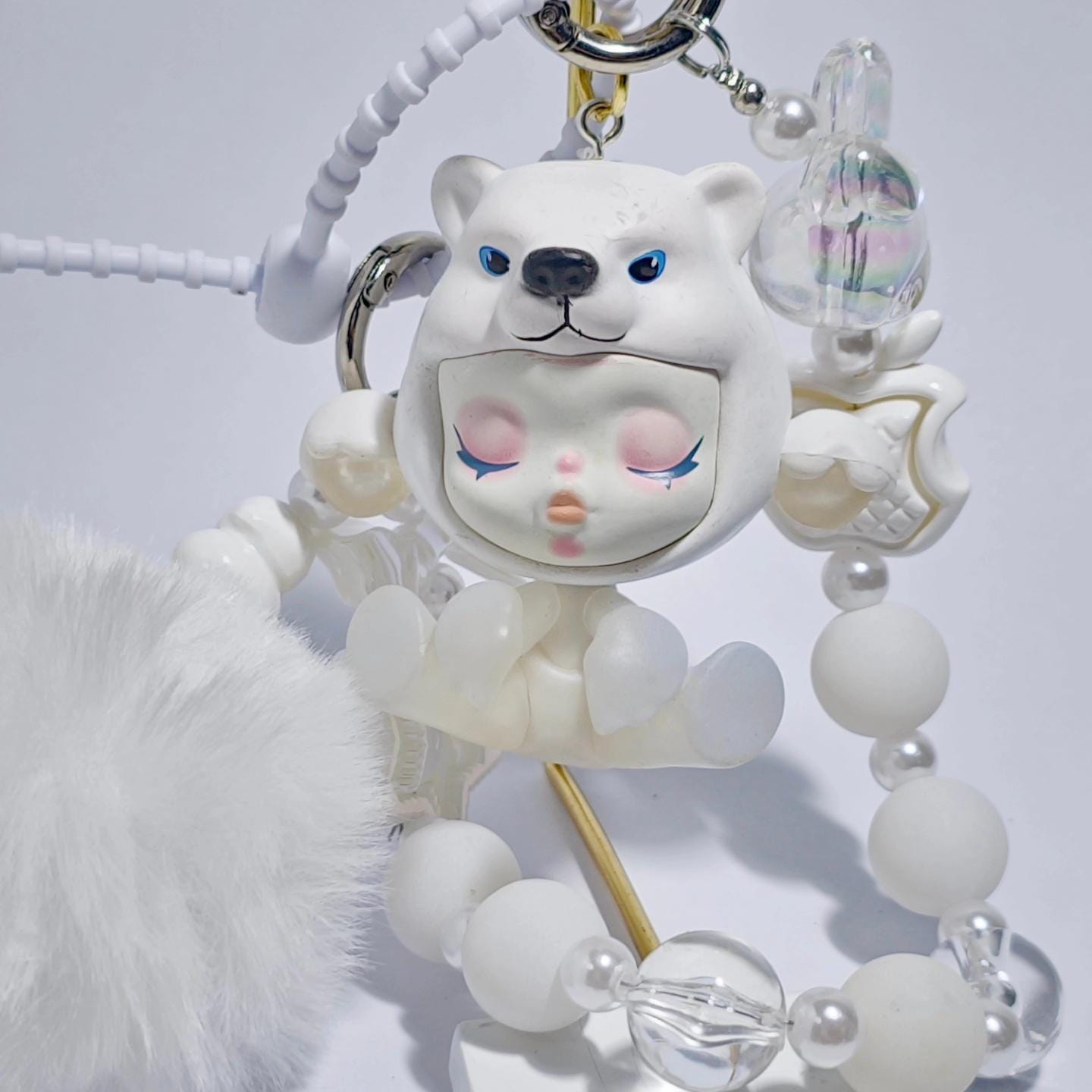 Skull Panda beaded handmade keychain and figure Kawaii Japan | Lowered shipping cost GiftDay