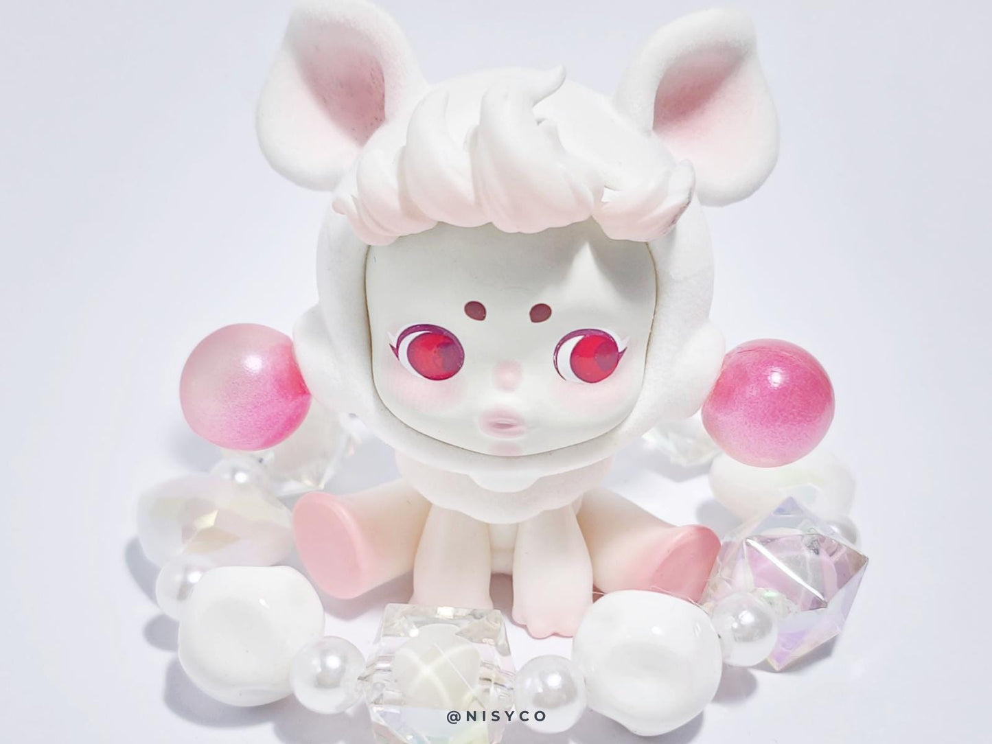 Skull Panda beaded handmade keychain and figure Kawaii Japan | Lowered shipping cost GiftDay