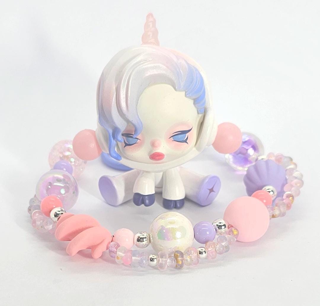 Skull Panda beaded handmade keychain and figure Kawaii Japan | Lowered shipping cost GiftDay