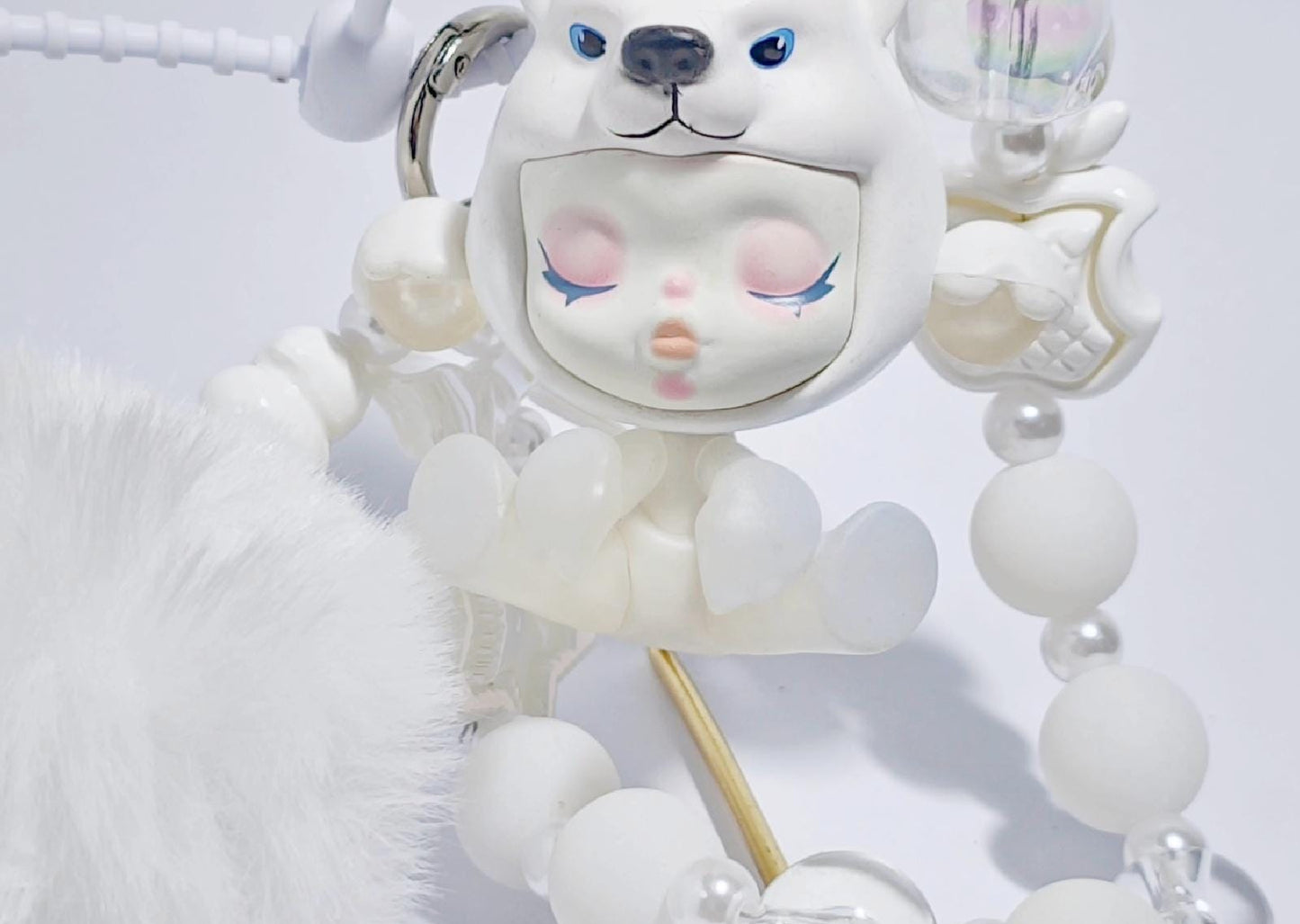 Skull Panda beaded handmade keychain and figure Kawaii Japan | Lowered shipping cost GiftDay