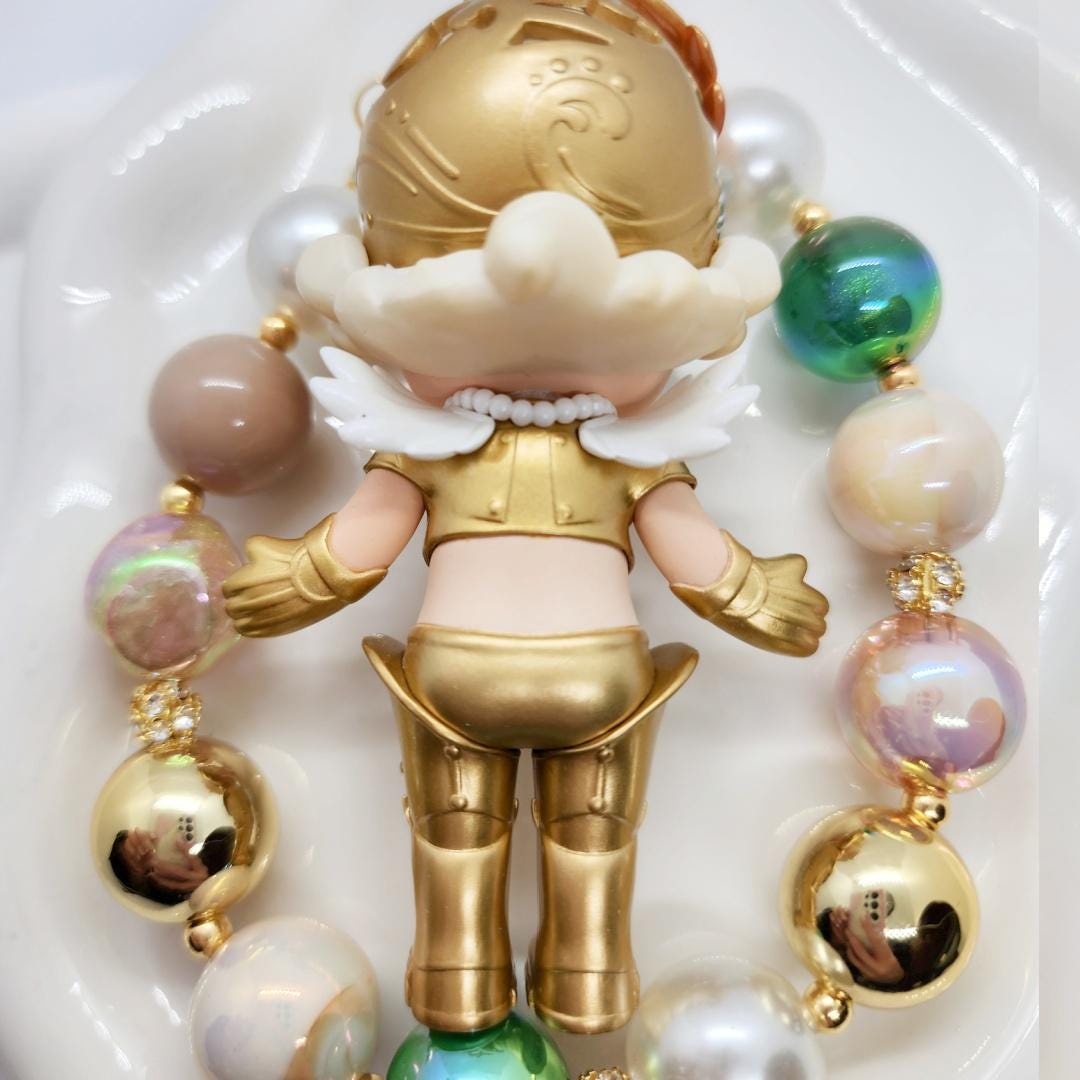 Authentic POPMART 13TH Anniversary MOLLY goddess with ID card one-of-a-kind handmade- keychain or phone charm,