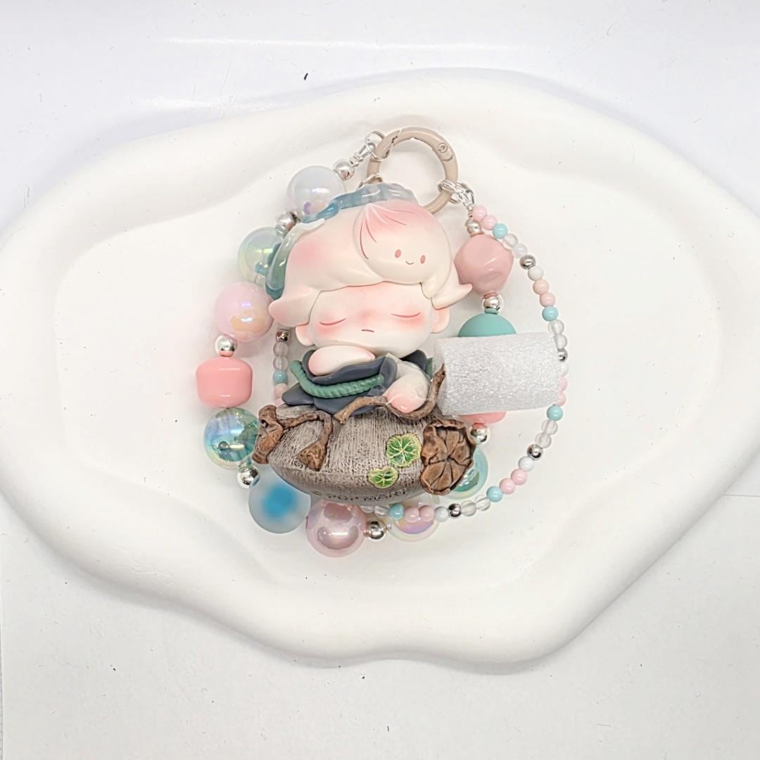 Popmart Dimoo Stories in the Cup - Sachet Lotus Authentic with beaded chain - all accessories and box avaliable