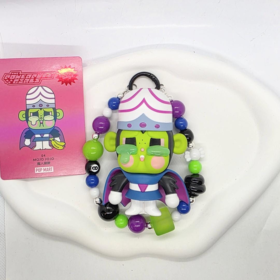Authentic POPMART Crybaby keychain with beaded chain | phone or bag charm