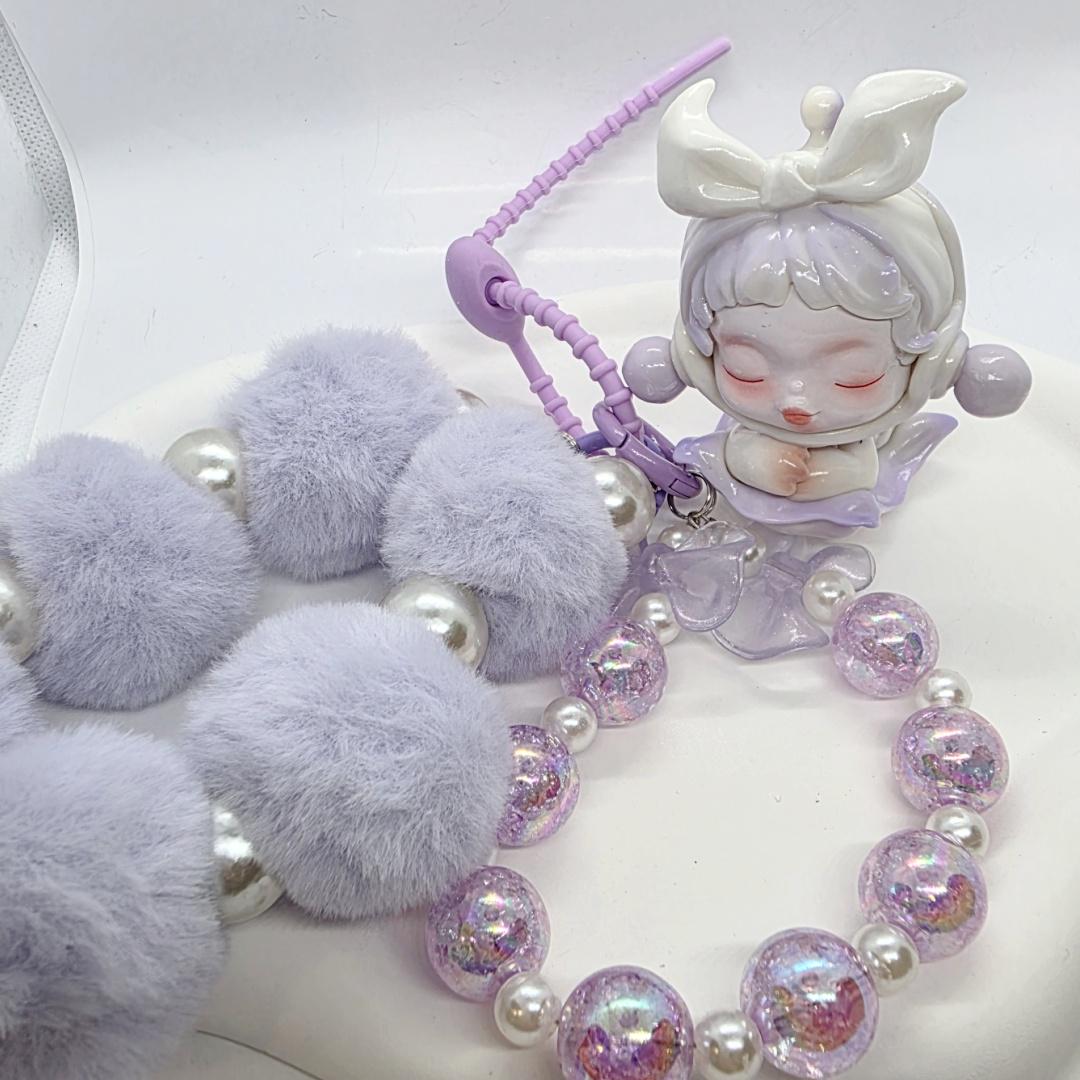 Skull Panda Warmth beaded handmade keychain and figure Kawaii Japan | Multi chains and charms Mother's Day
