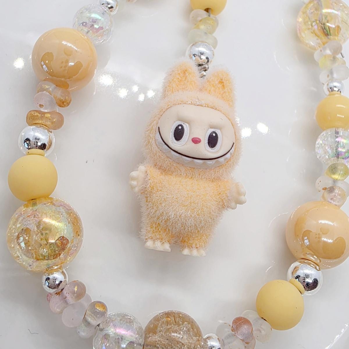 Labubu The Monsters Bean one-of-a-kind high quality beads - keychain or phone charm, furry | Macaron small| Mother's Day