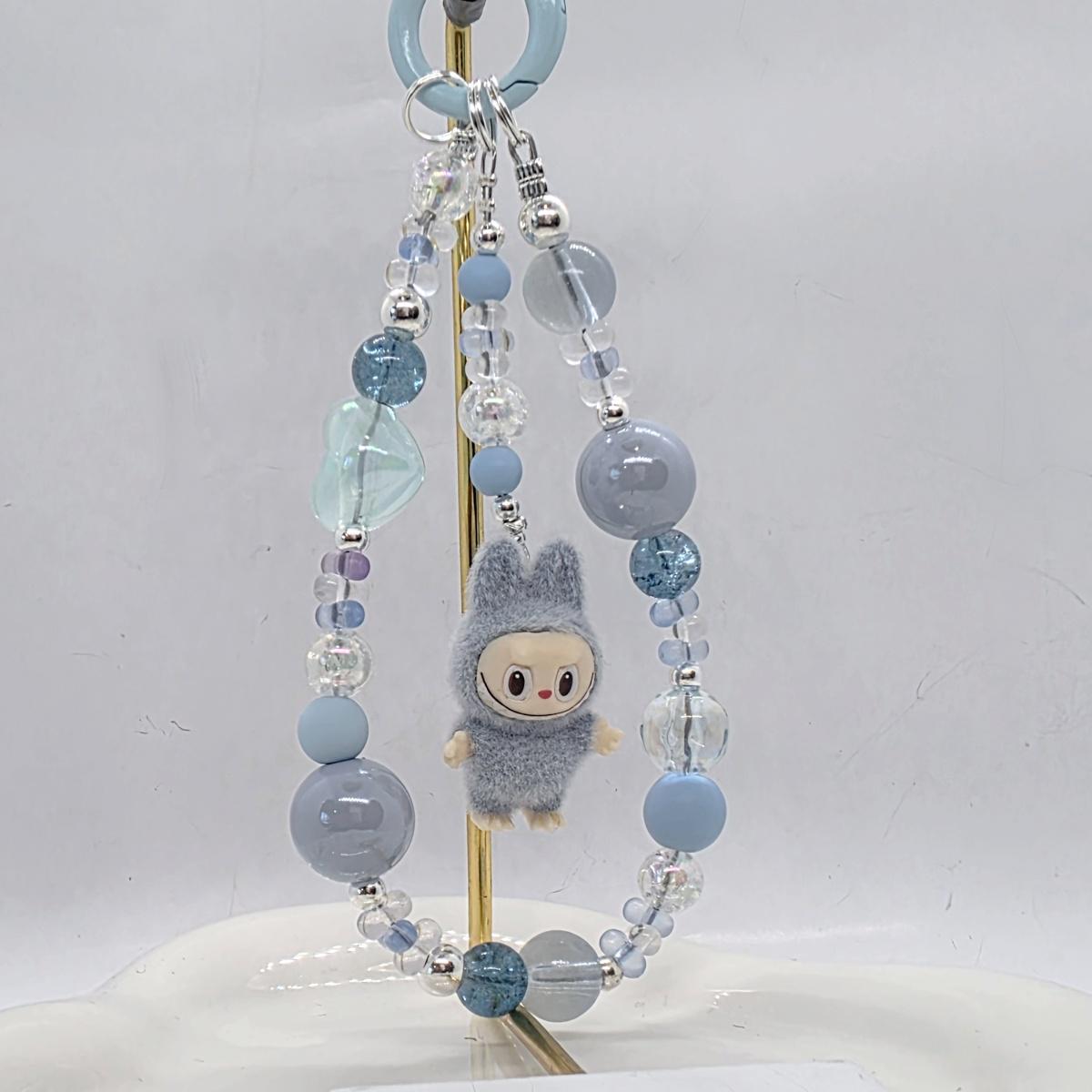 Labubu The Monsters Bean one-of-a-kind high quality beads - keychain or phone charm, furry | Macaron small| Mother's Day