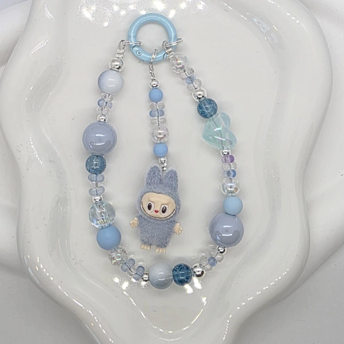 Labubu The Monsters Bean one-of-a-kind high quality beads - keychain or phone charm, furry | Macaron small| Mother's Day