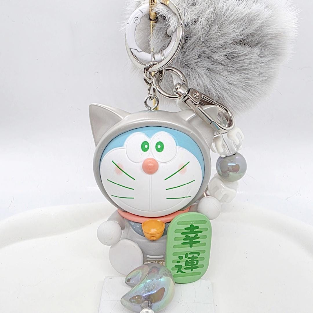 Discounted Doraemon Figure one-of-a-kind handmade chain, furball, bag charm Mother's Day