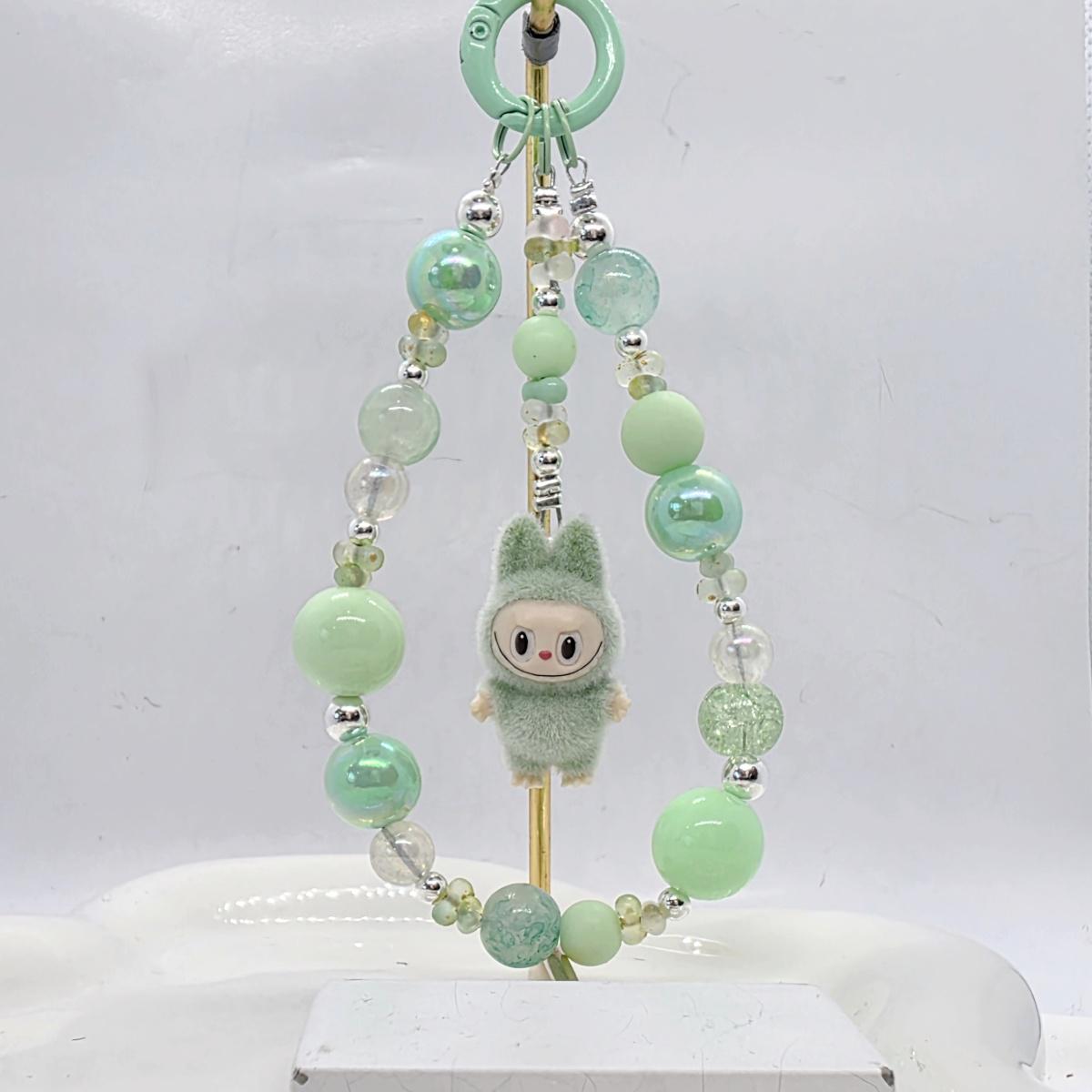 Labubu The Monsters Bean one-of-a-kind high quality beads - keychain or phone charm, furry | Macaron small| Mother's Day