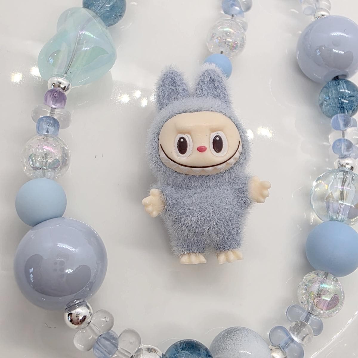 Labubu The Monsters Bean one-of-a-kind high quality beads - keychain or phone charm, furry | Macaron small| Mother's Day