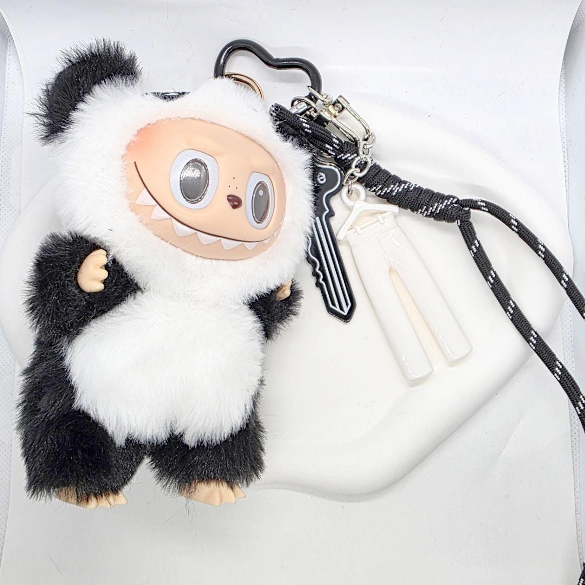 Handmade Labubu Plushy keychain, or bag charm Labubu head Mother's Day