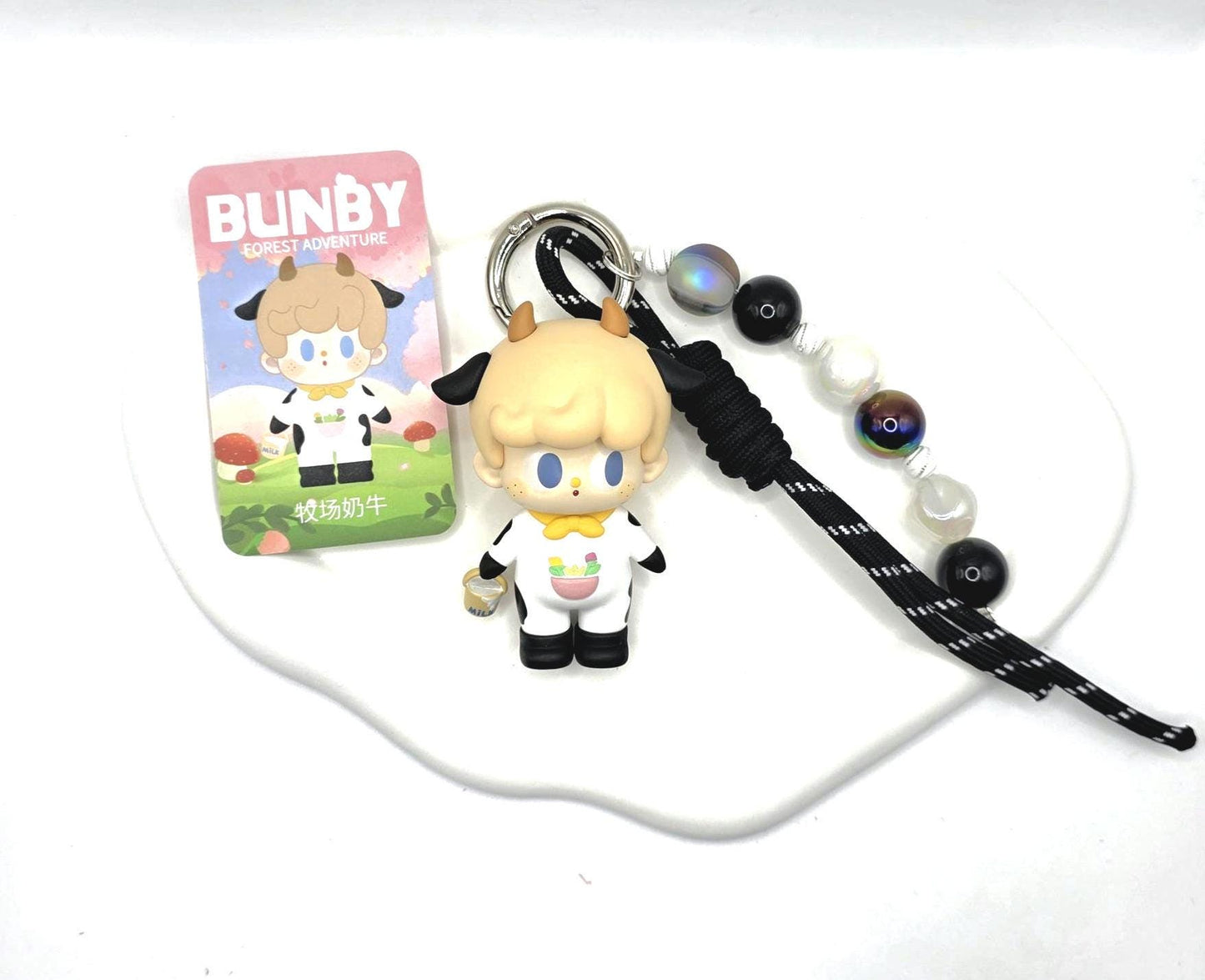 Discounted BUNNY beaded keychain and Authentic Figure Kawaii | Cute Chain Gift Mother's Day