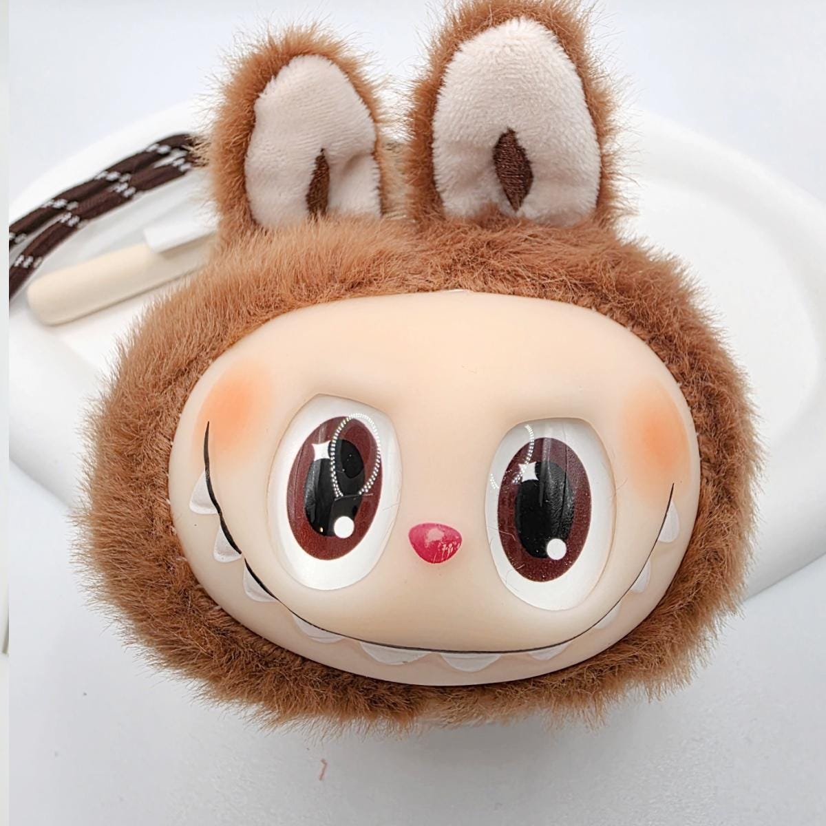Handmade Cute face Labubu Plushy keychain, or bag charm Labubu head