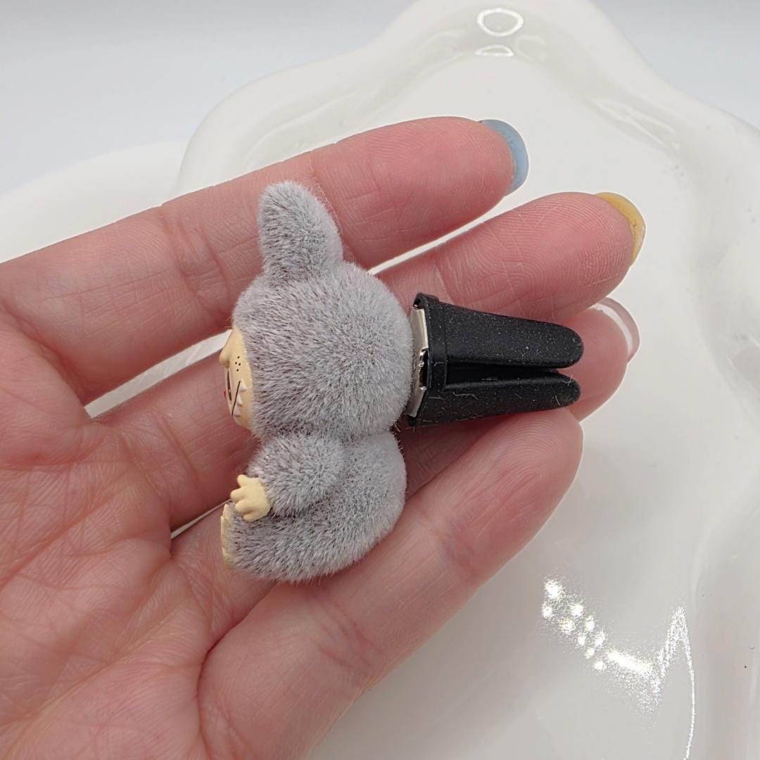 Labubu The Monsters soft short fur Bean! one-of-a-kind handmade pen!