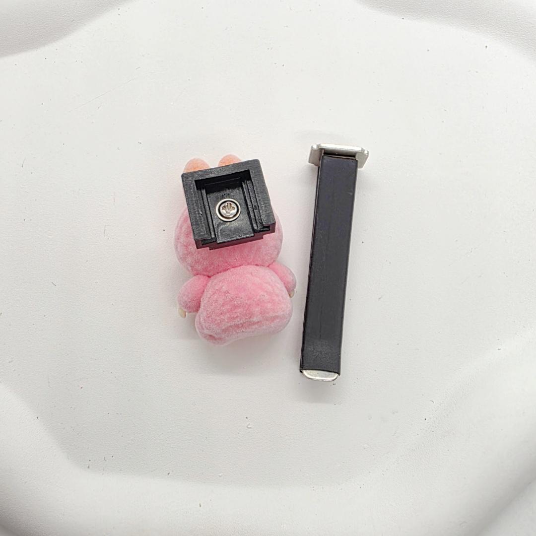 Labubu The Monsters soft short fur Bean! one-of-a-kind handmade pen!