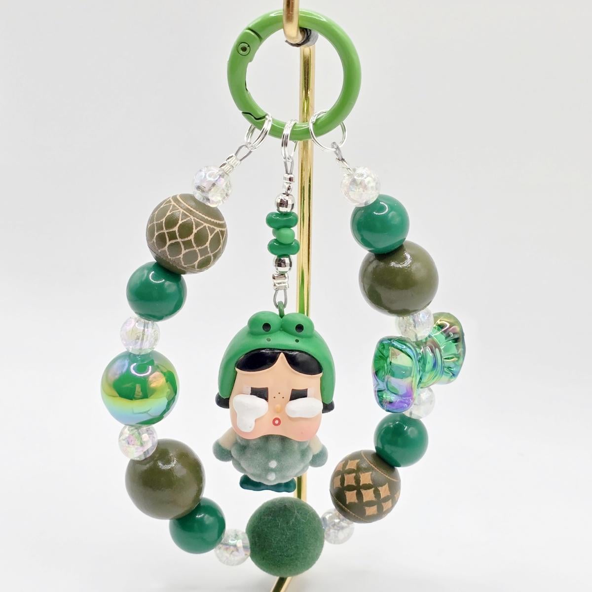 Crybaby Crying Again handmade medium sized bean beaded keychain or phone charm | Kawaii Japan | Cute Chain Gift