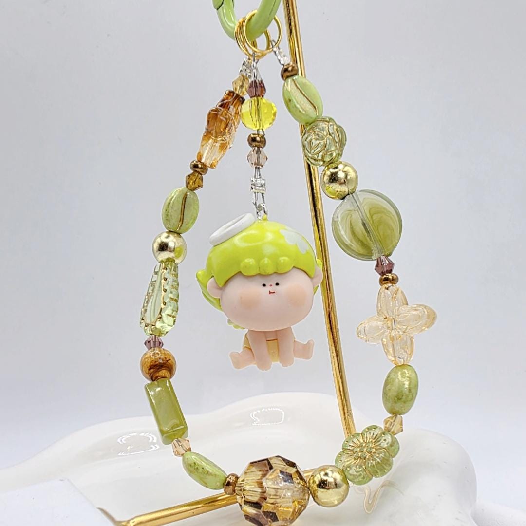 Authentic Cute AMLSS Bean handmade with clear gold theme beads Mother's Day