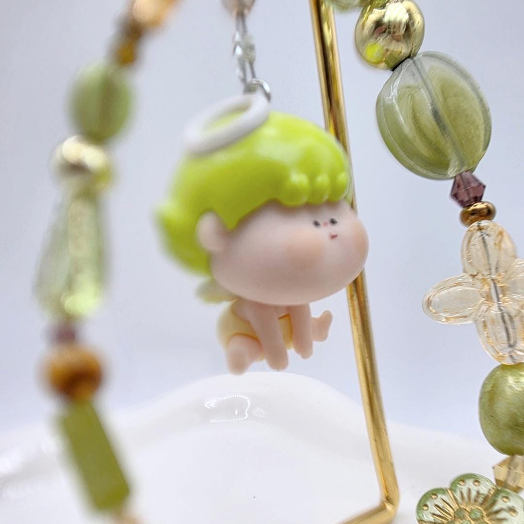 Authentic Cute AMLSS Bean handmade with clear gold theme beads Mother's Day