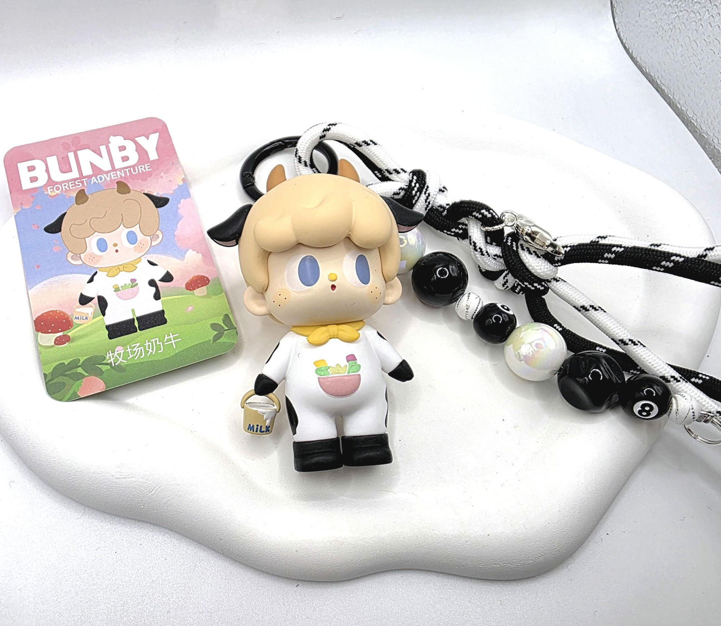 Discounted BUNNY beaded keychain and Authentic Figure Kawaii | Cute Chain Gift Mother's Day