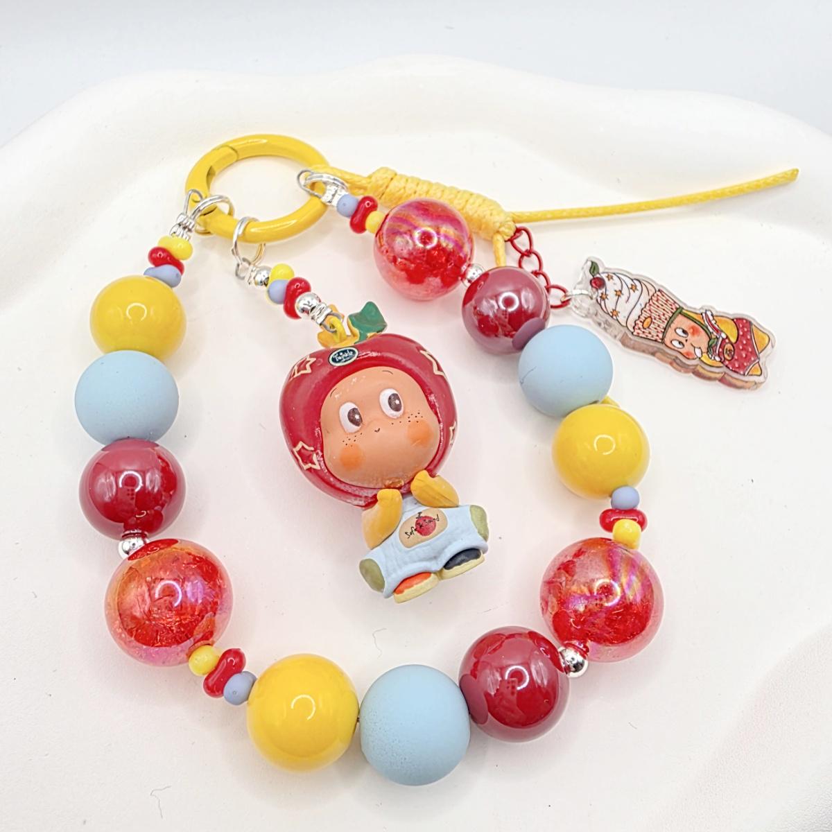 Twinkle Twinkle handmade medium sized bean beaded keychain or phone charm | Kawaii Japan | Cute Chain Gift
