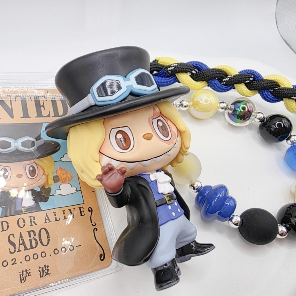 StudioNisy Blindbox Authentic POPMART Skull Panda Labu keychain with beaded chain | phone or bag charm