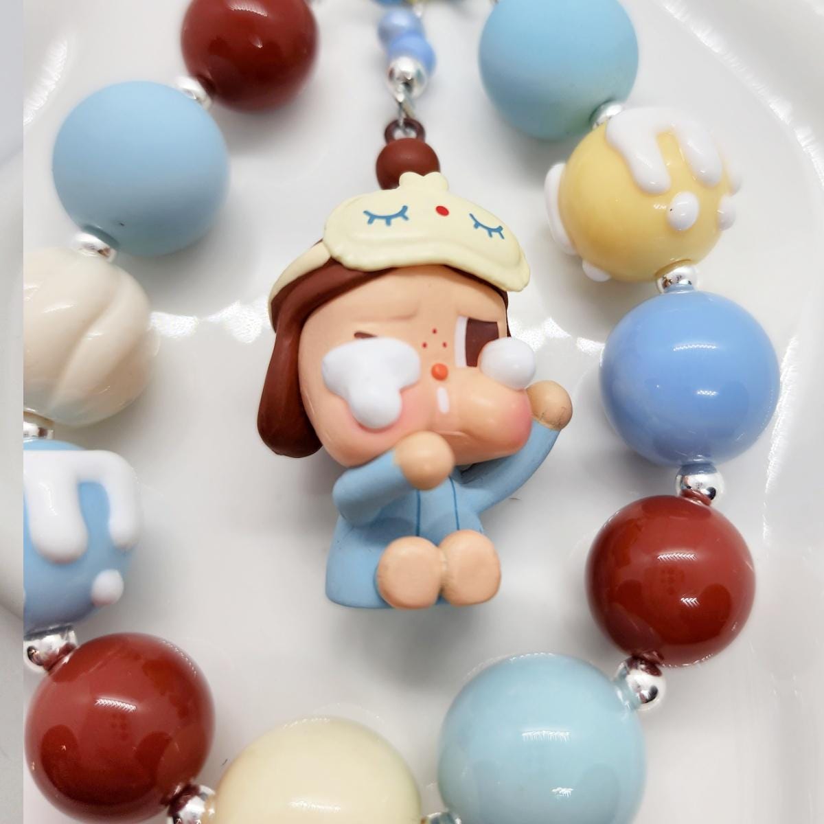 StudioNisy Mini bean Crybaby crying again unique beaded keychain