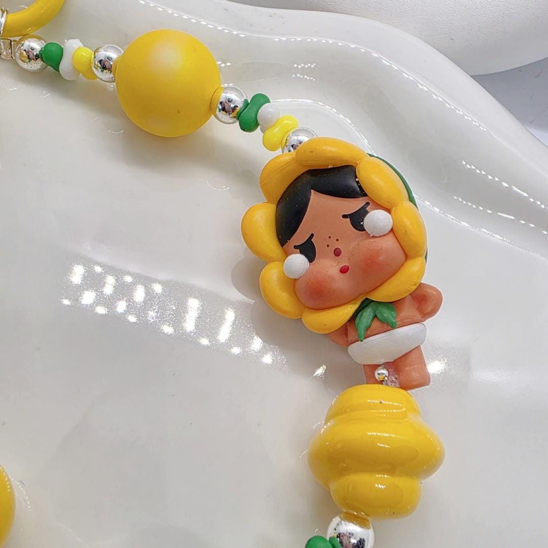 StudioNisy Mini bean Crybaby crying again unique beaded keychain