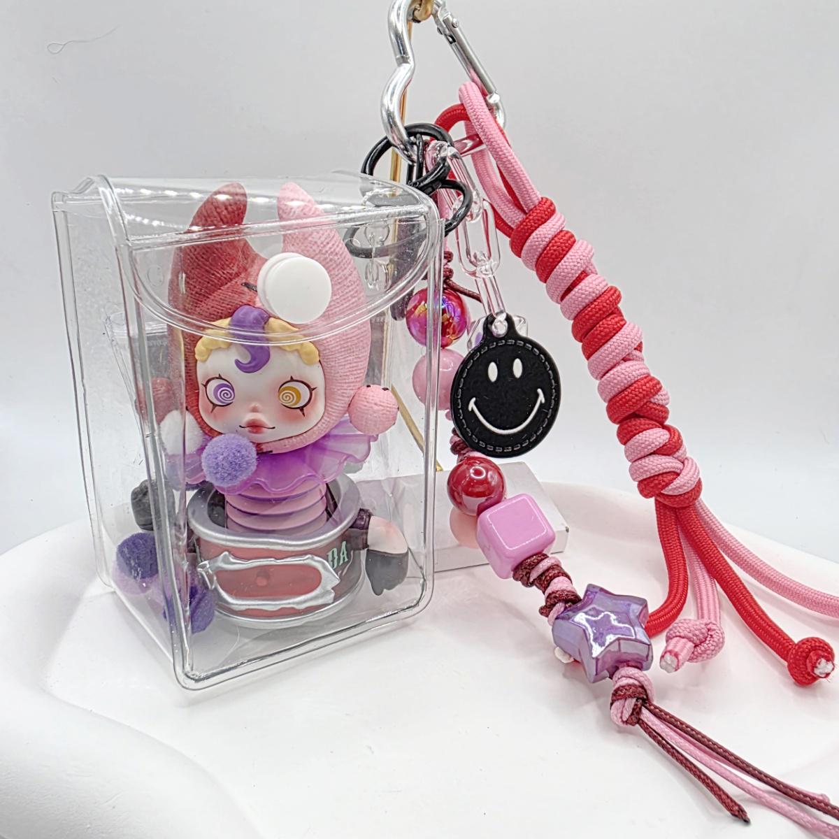 StudioNisy Blindbox Authentic POPMART Skull Panda Labu keychain with beaded chain | phone or bag charm