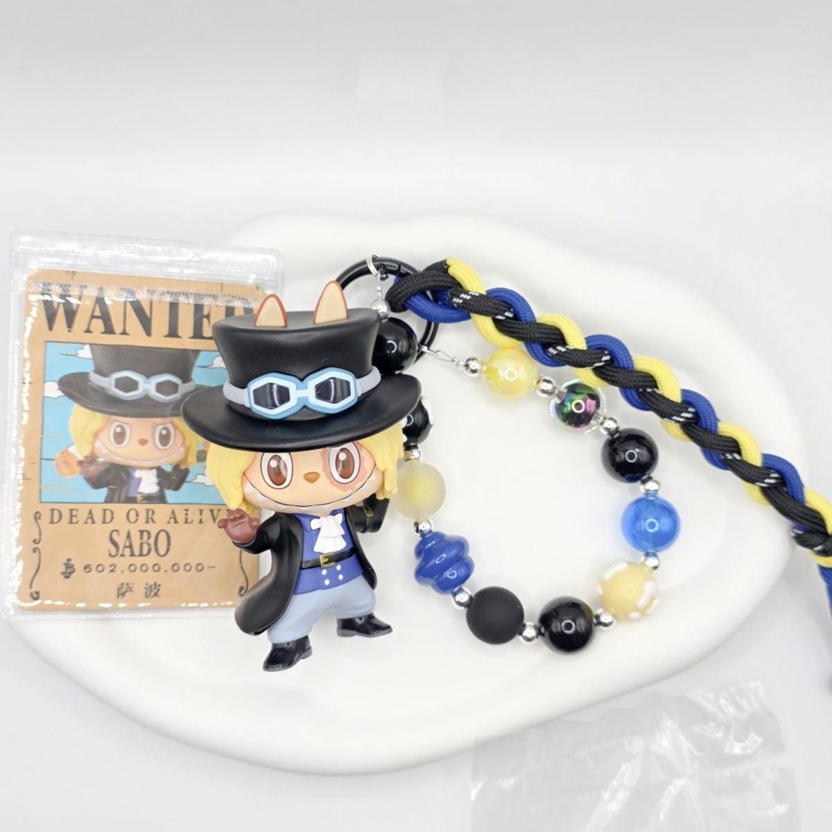 StudioNisy Blindbox Authentic POPMART Skull Panda Labu keychain with beaded chain | phone or bag charm