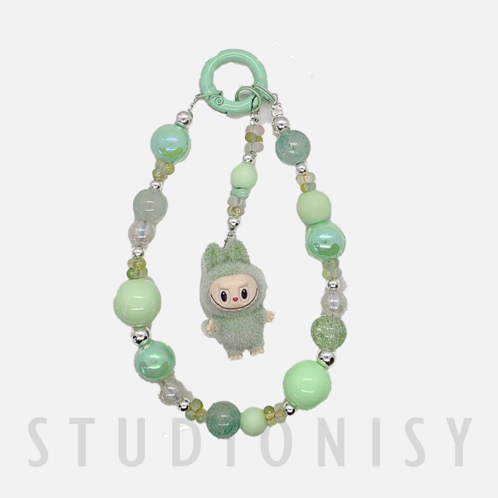 StudioNisy Labubu small furry charm The Monsters Bean one-of-a-kind high quality beads - keychain or phone