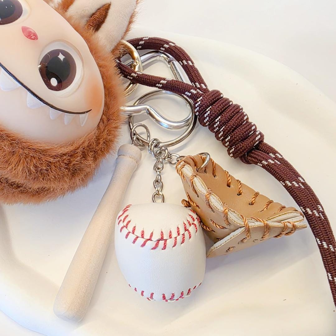 StudioNisy Handmade Cute face Labubu Head Plushy keychain or bag charm Labubu