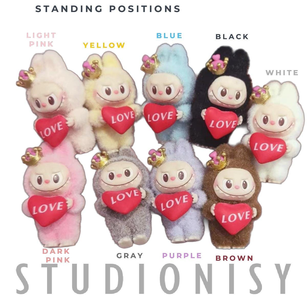 StudioNisy Handmade keychain/phone strap Labubu The Monsters LOVE POPMART Bean 2
