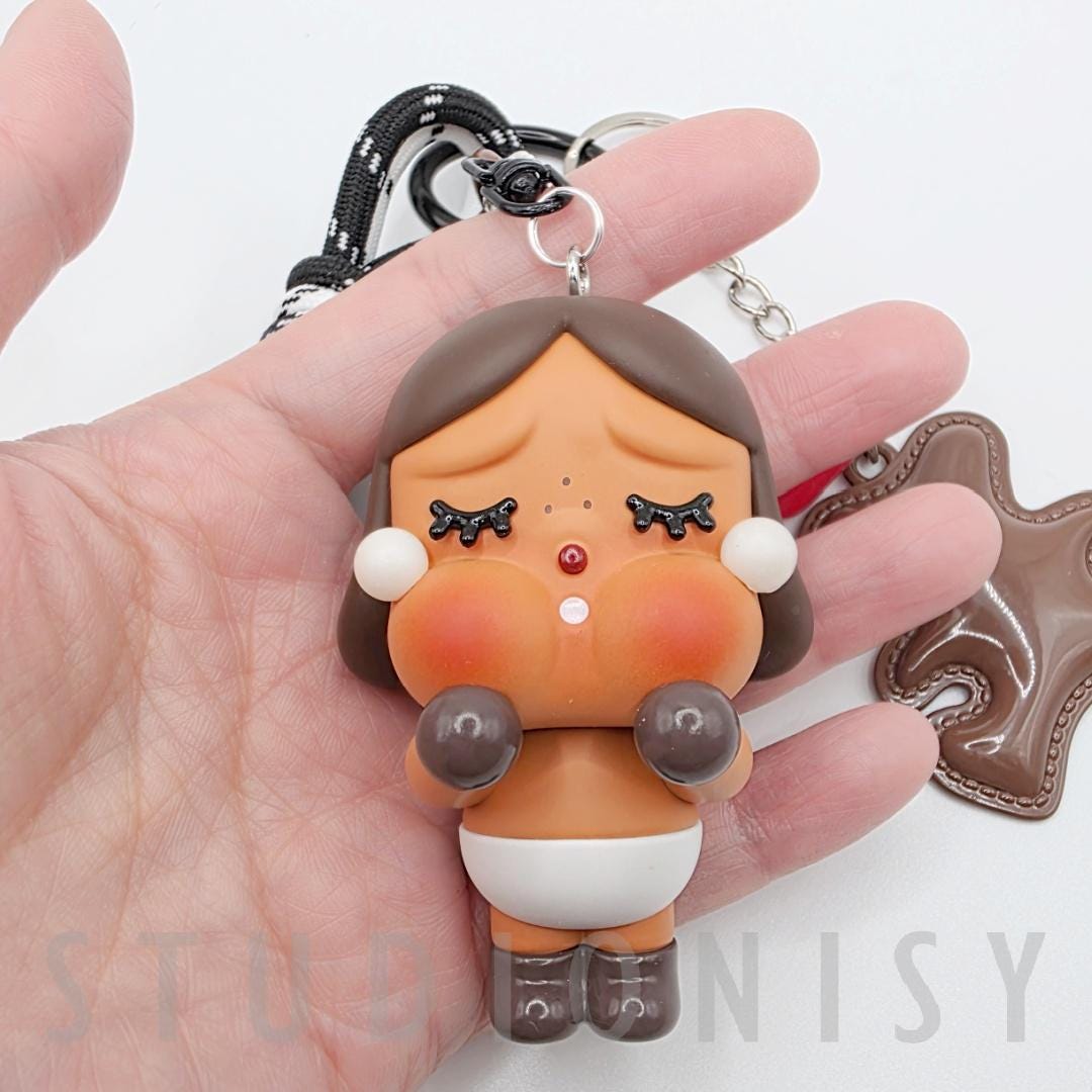 StudioNisy Popmart Blindbox Authentic Figure keychain with beaded chain | phone or bag charm | Crybaby | Twinkle Twinkle | Dimoo