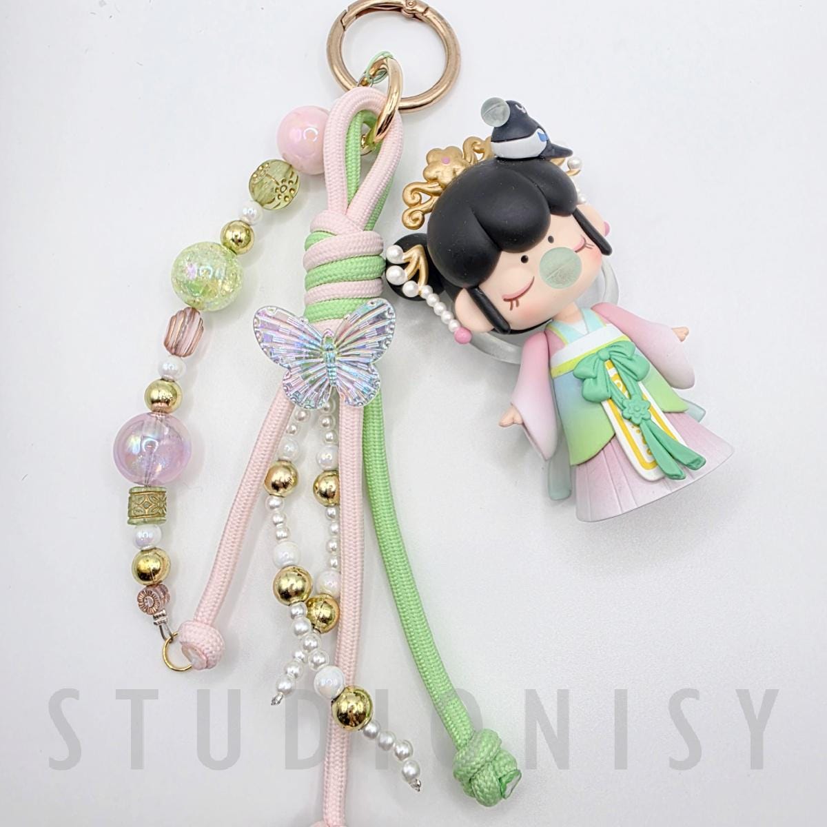 StudioNisy Blindbox Authentic Rolife Nanci keychain with beaded chain | phone or bag charm | Chinese Character