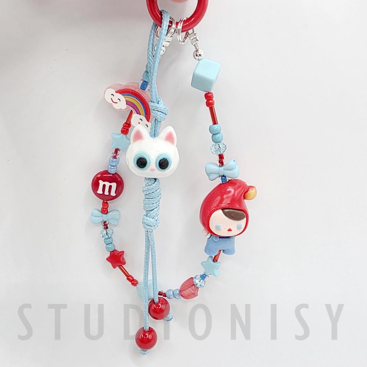 StudioNisy Cute beaded keychains, phone chains or bag charm McDs, plastic charms