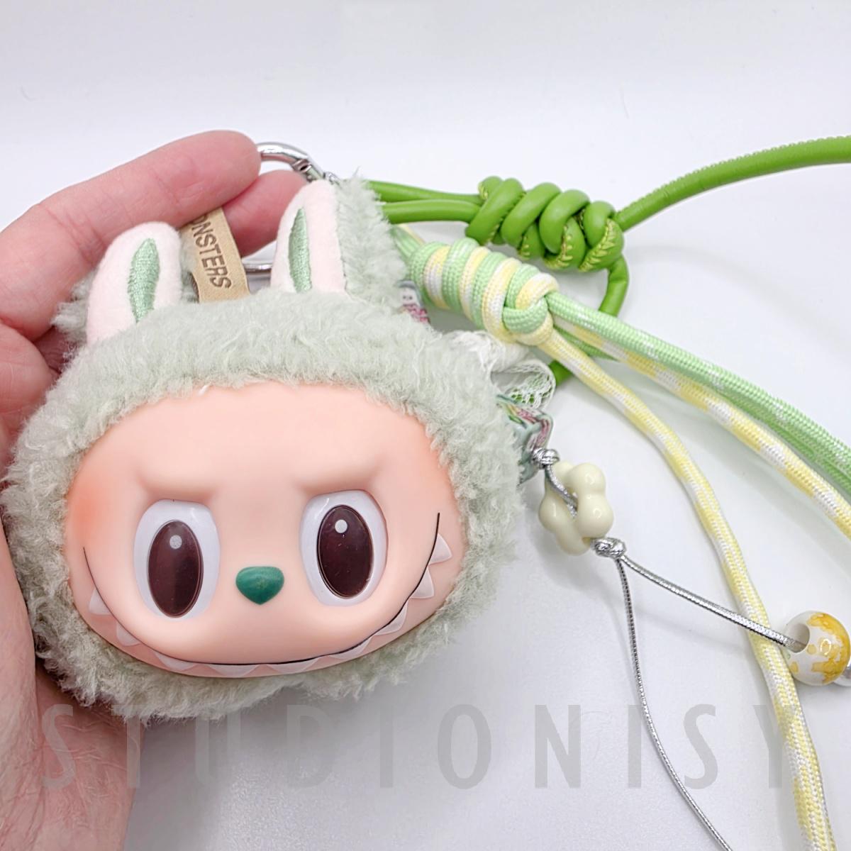 StudioNisy Handmade Labu Head MACARON Plushy keychain, or bag charm Labubu head,