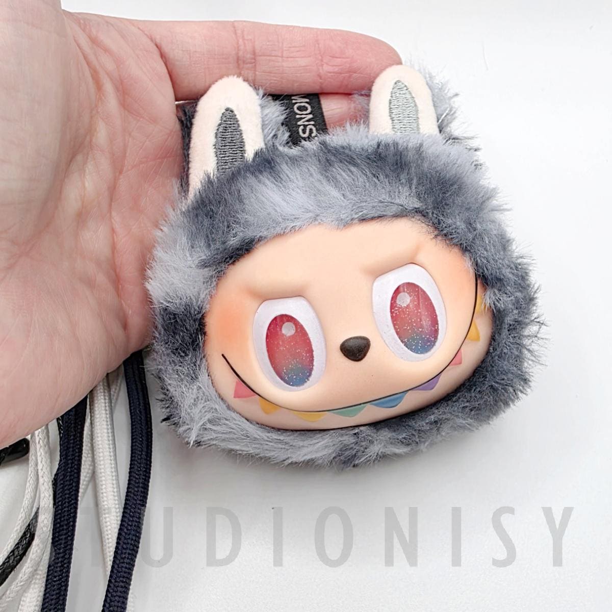 StudioNisy Handmade Cute face Labubu Head Plushy keychain or bag charm Labubu