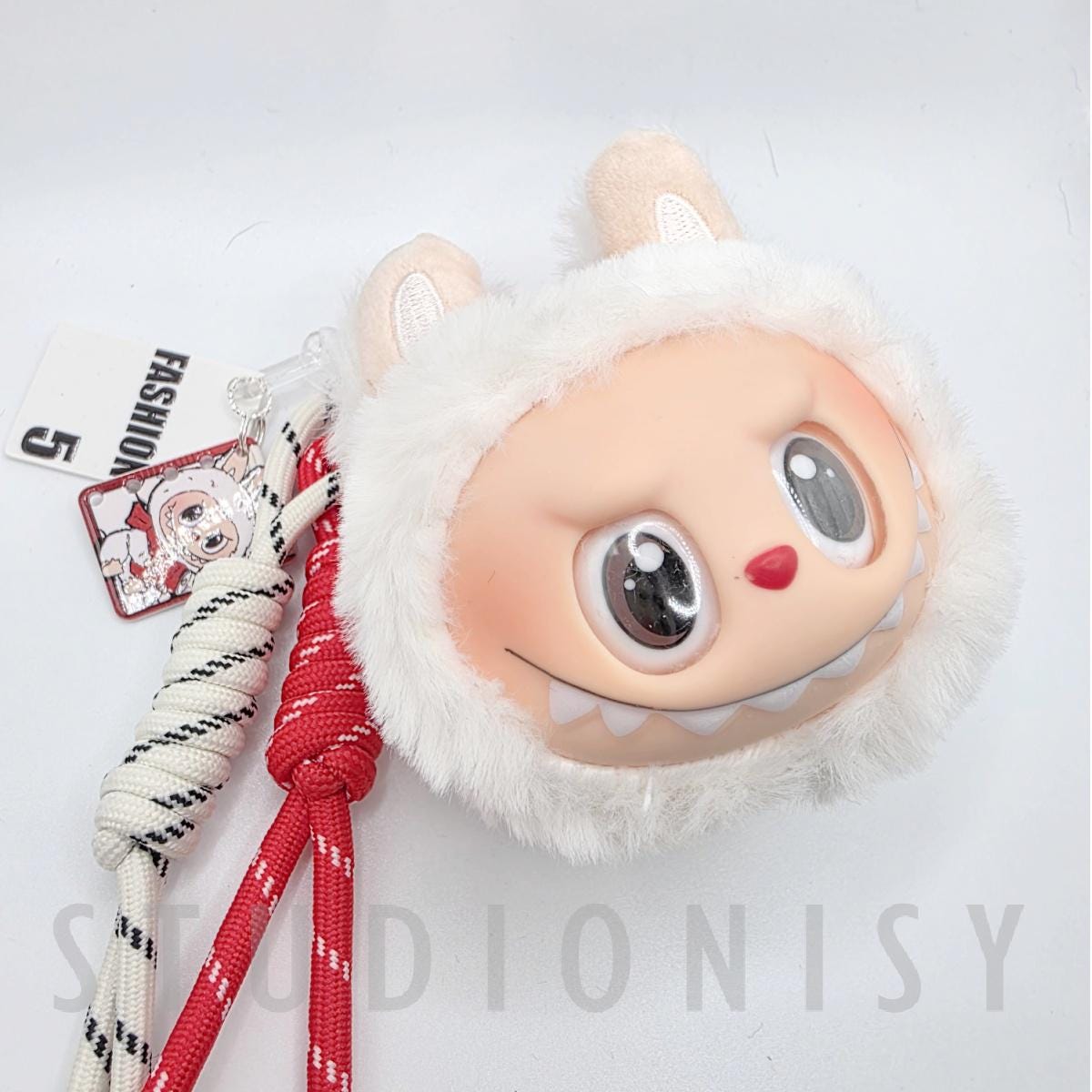StudioNisy Handmade Labu Head MACARON Plushy keychain, or bag charm Labubu head,