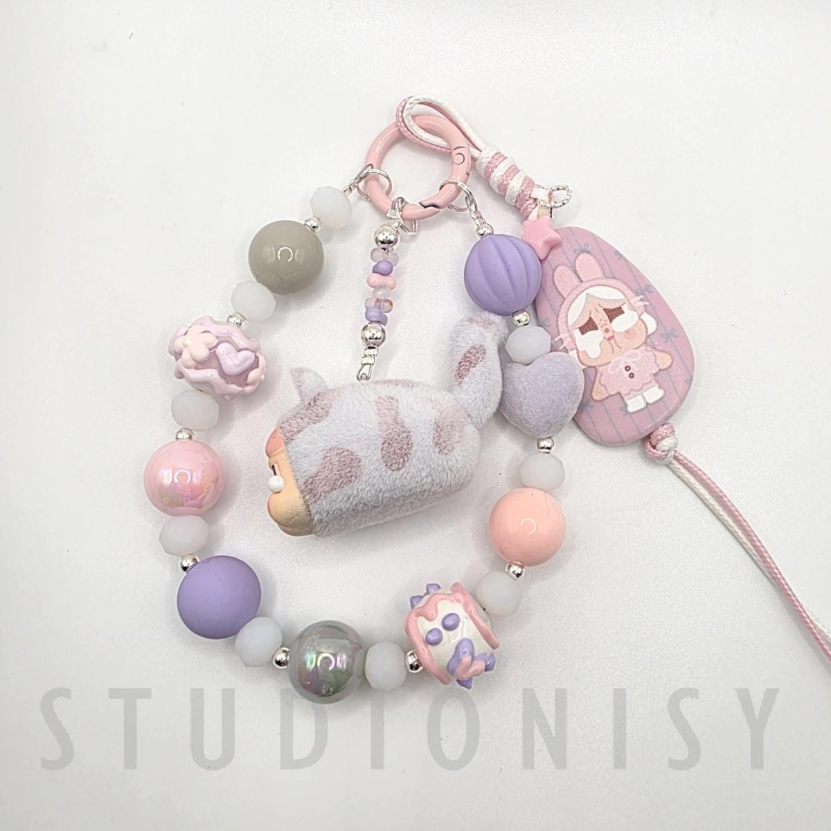 StudioNisy Handmade Crybaby Powerpuff beaded keychain or phone charm bag charm