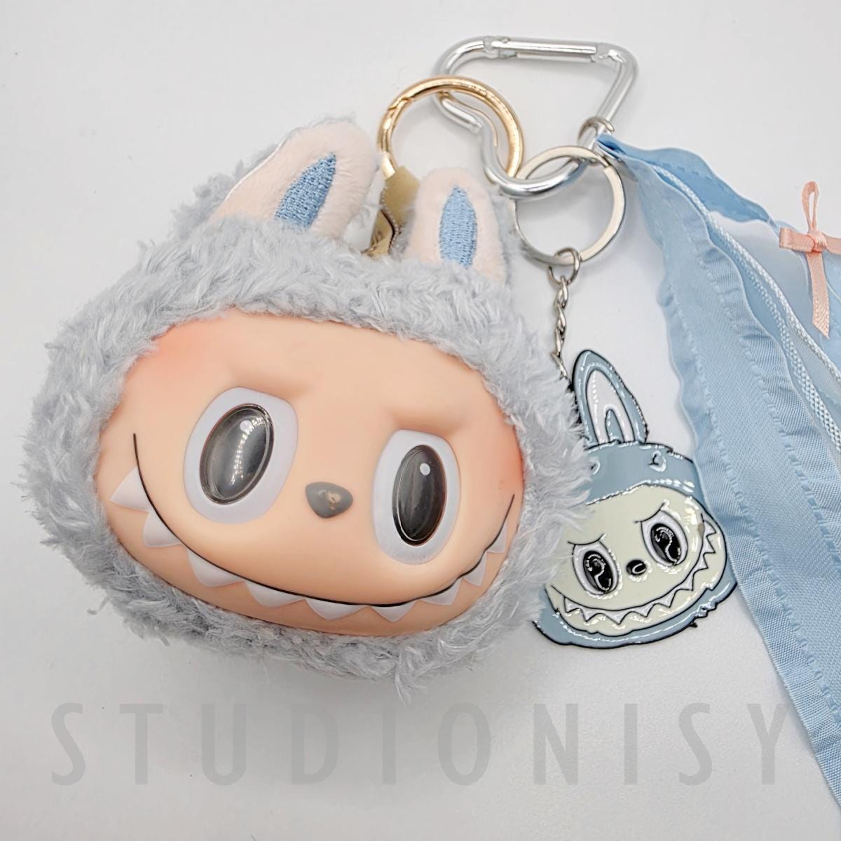 StudioNisy Handmade Labu Head MACARON Plushy keychain, or bag charm Labubu head,