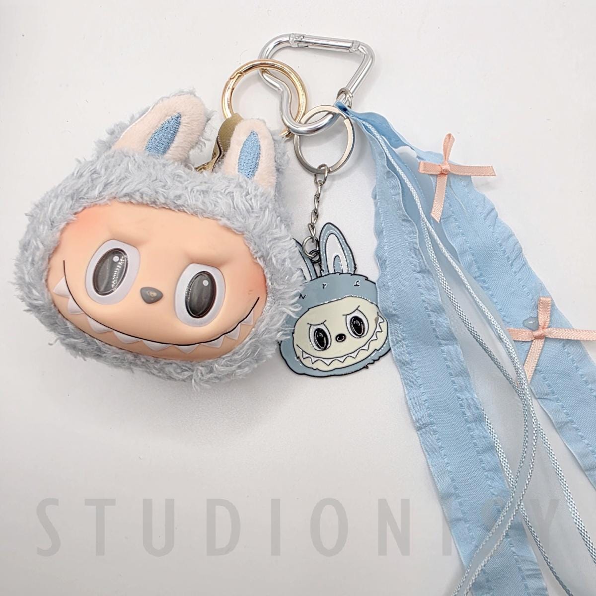 StudioNisy Handmade Labu Head MACARON Plushy keychain, or bag charm Labubu head,