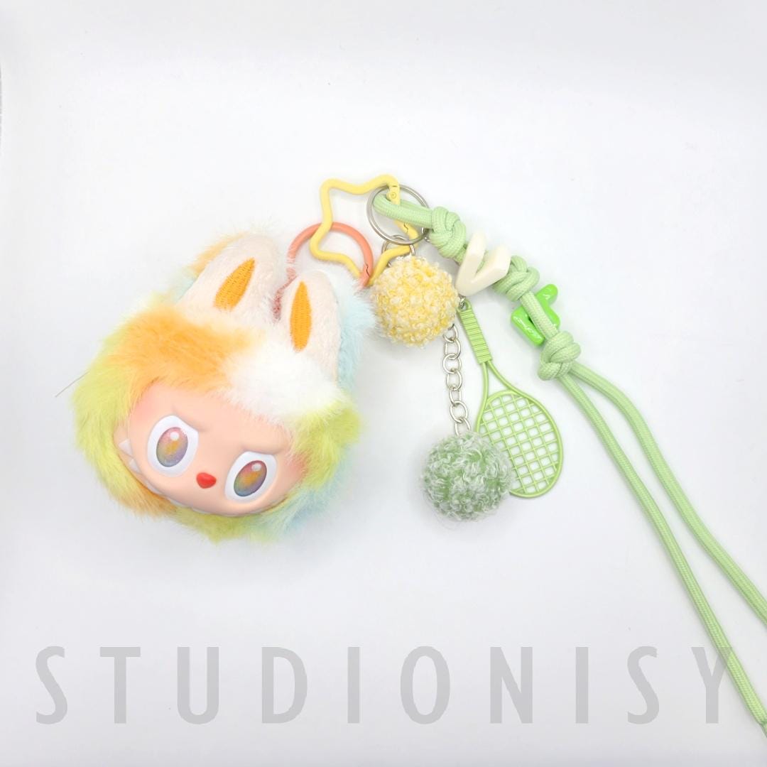 Handmade Labu Head Plushy Keychain: Collectible Bag Charm