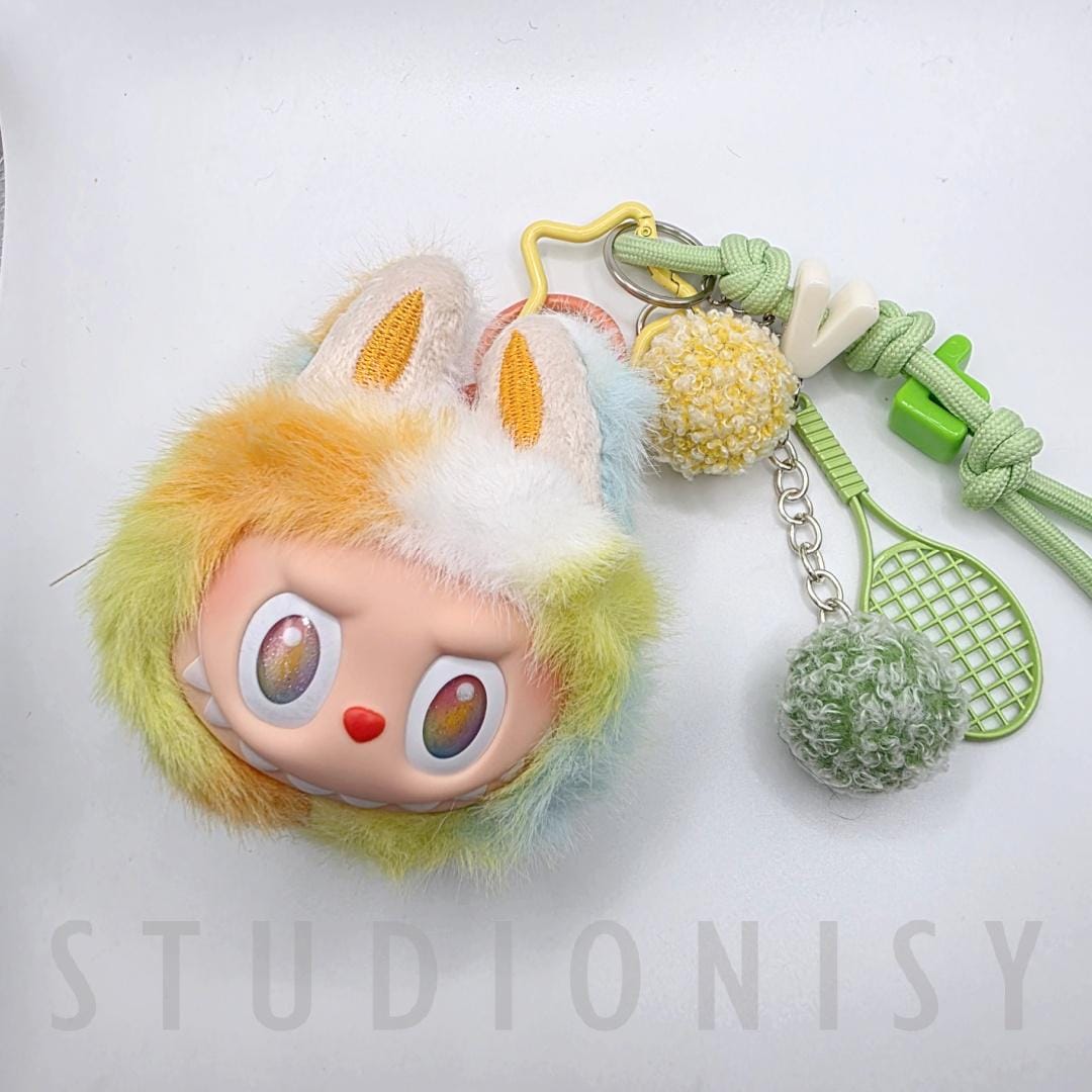 Handmade Labu Head Plushy Keychain: Collectible Bag Charm